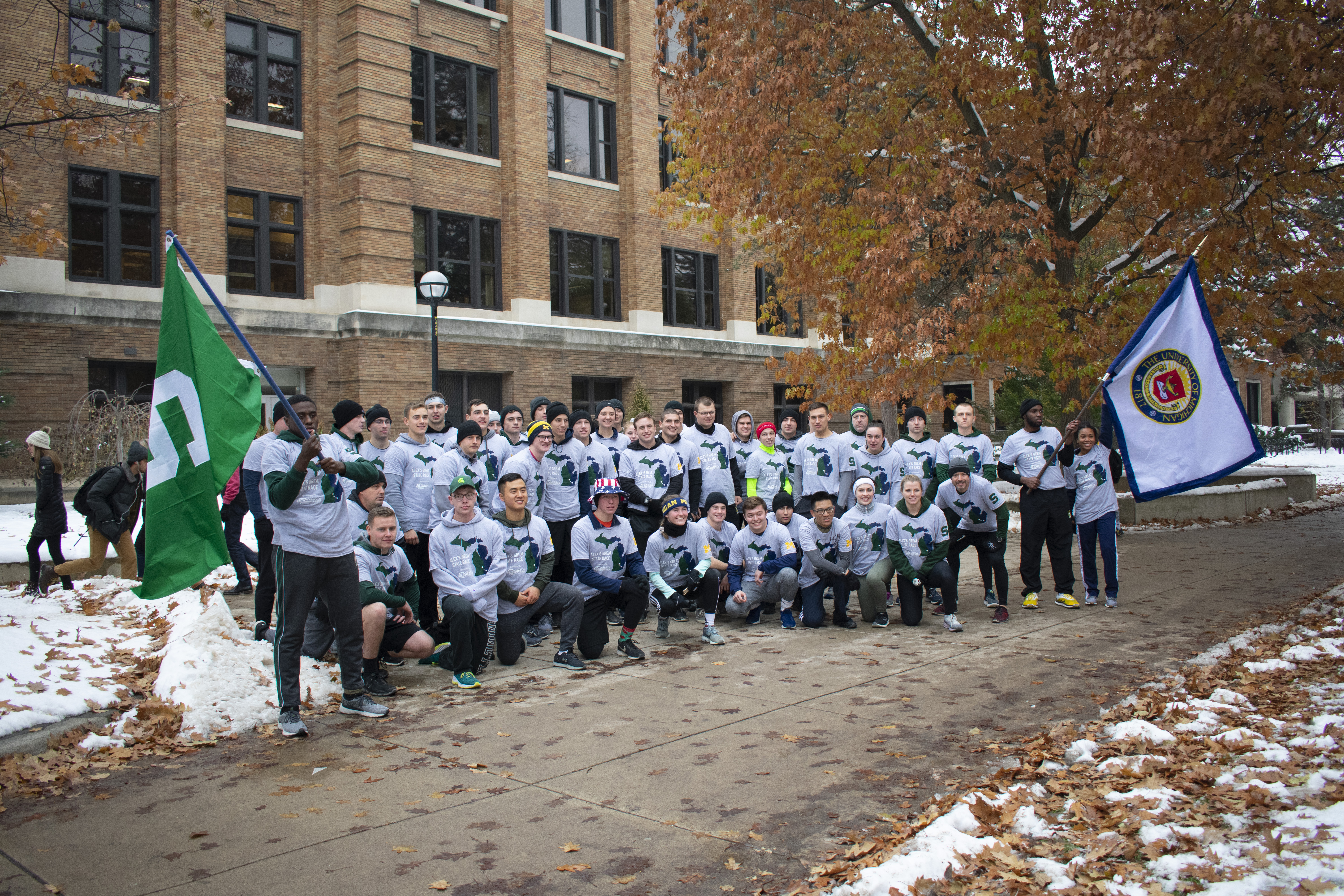 ROTC from U of M and MSU outside the Chemistry building after AGSR